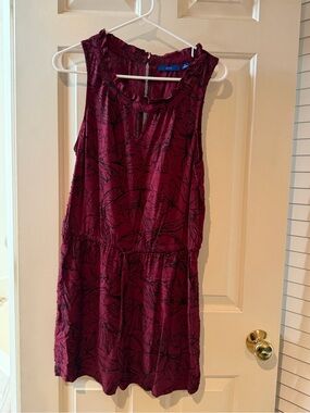 Apt. 9 Sleeveless Wine Floral-Print Romper